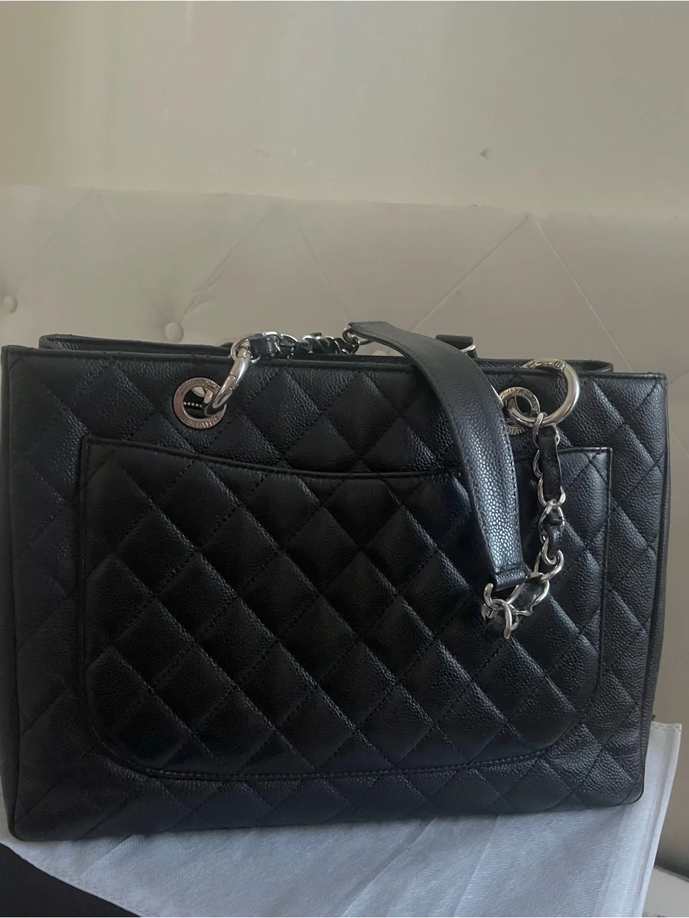 Chanel Caviar GST Silver Hardware Tote